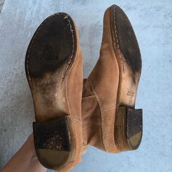 Vic Matie Boot Suede Leather Ankle Side Zip EU 37 US 7 - Picture 8 of 12